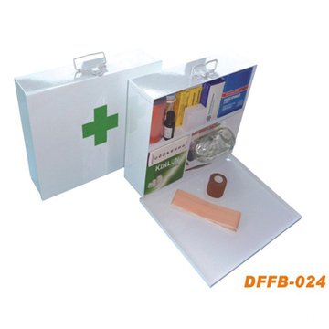 Stahlmetall-Erste-Hilfe-Kasten mit Siebdruck-Logo-Drucken (DFFB-024)